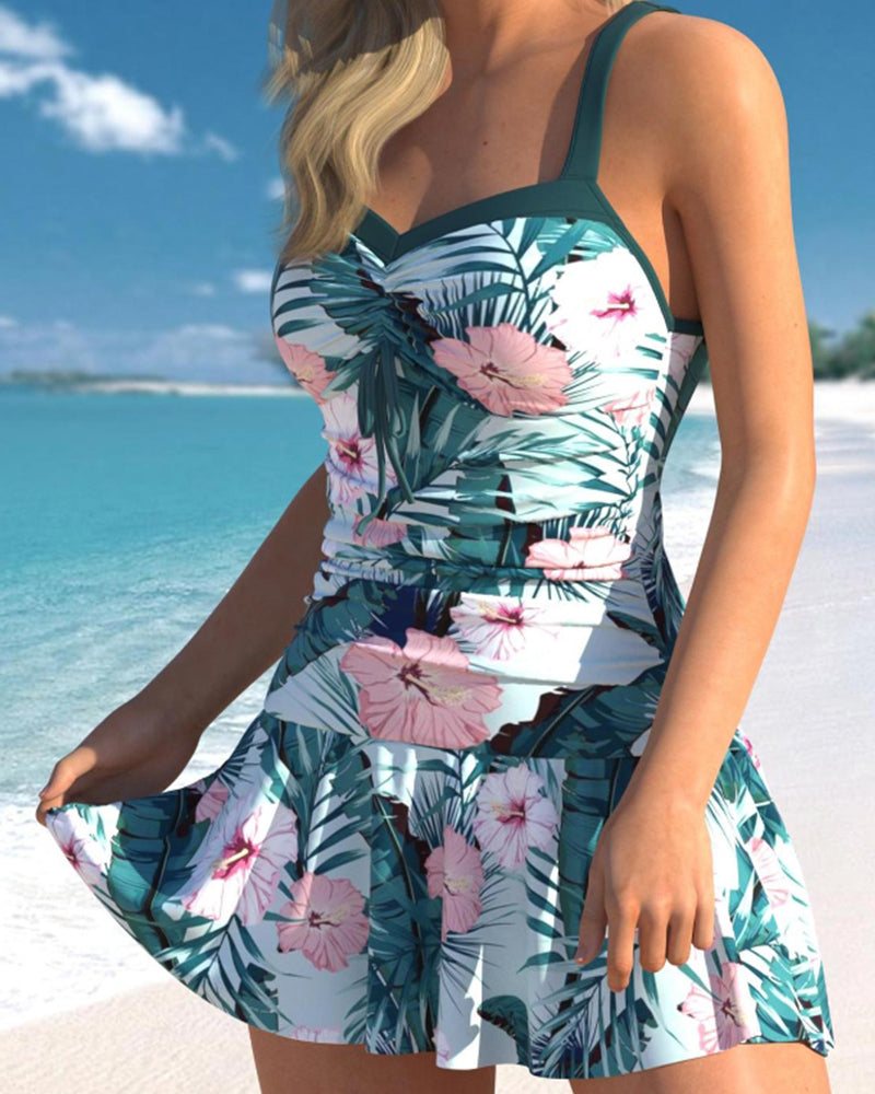 Baia® | Tropical Swimsuit With Floral Skirt
