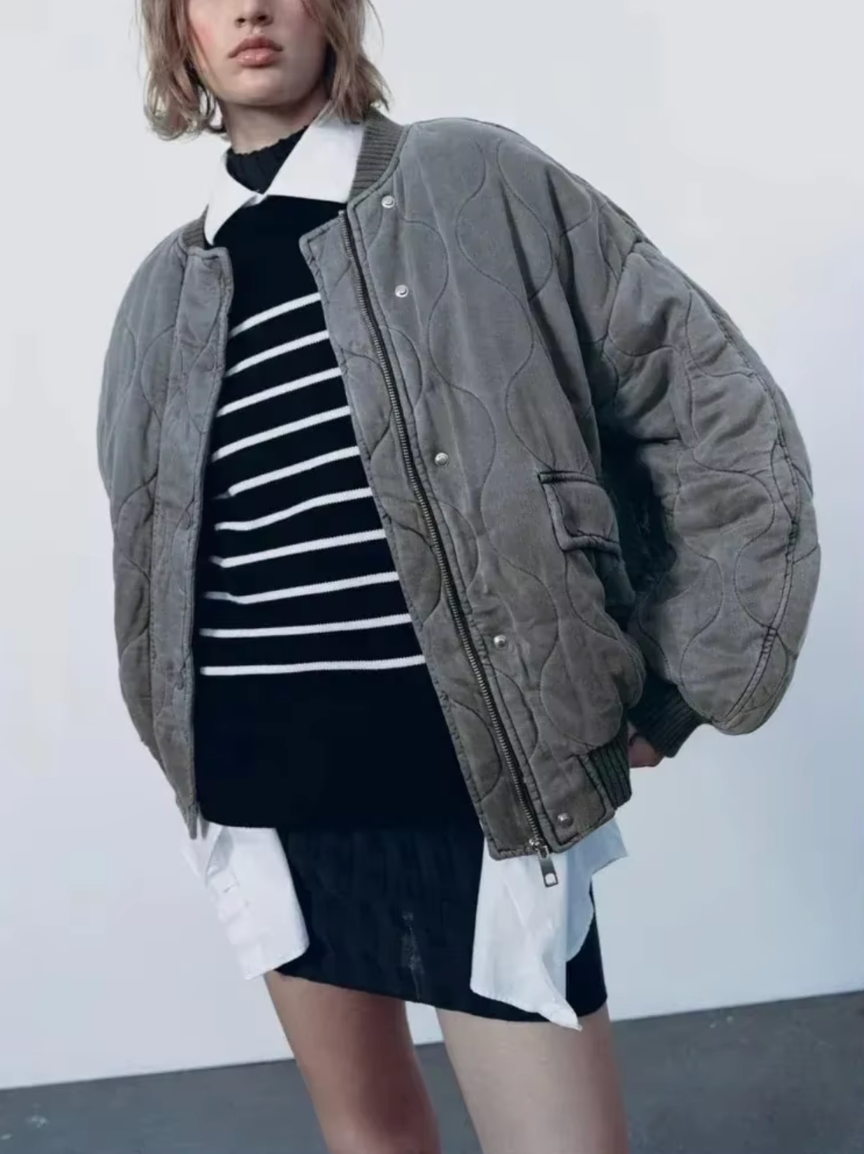 Brenda® | Cotton jacket with a crew neck