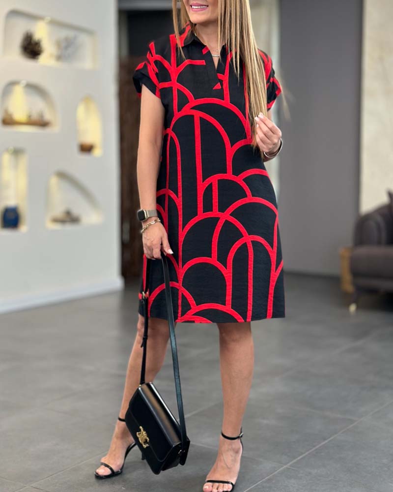 Kathleen | Stylish Graphic Print Dress