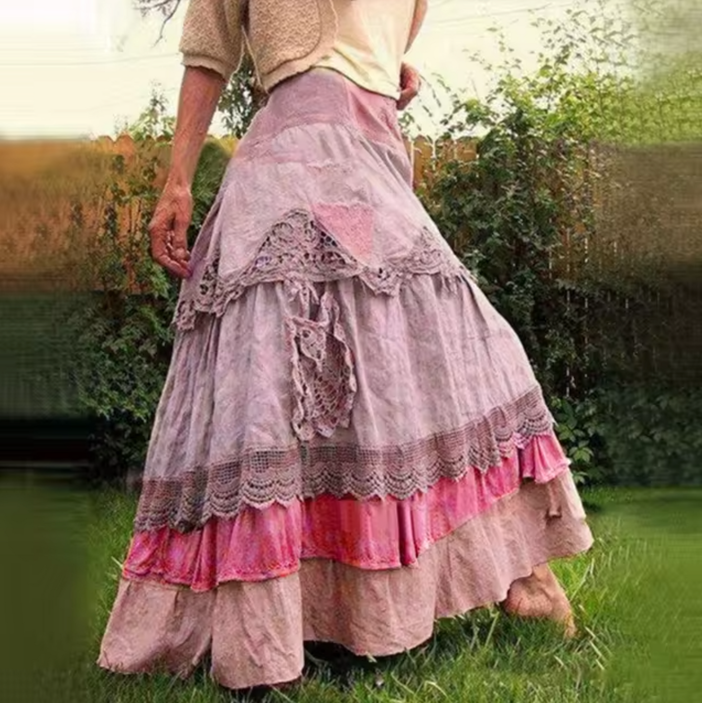 Carmen® | Long layered skirt in boho style