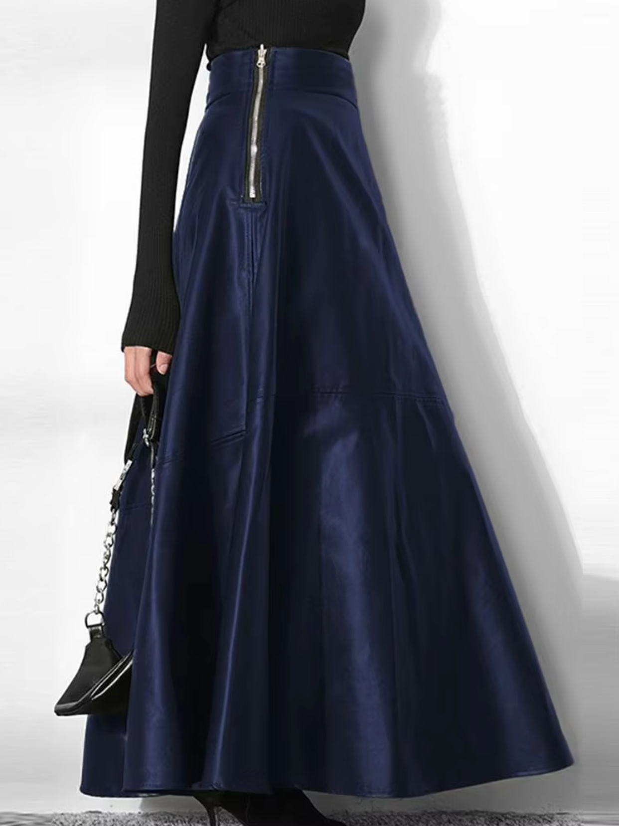 Claudia® | Long leather skirt