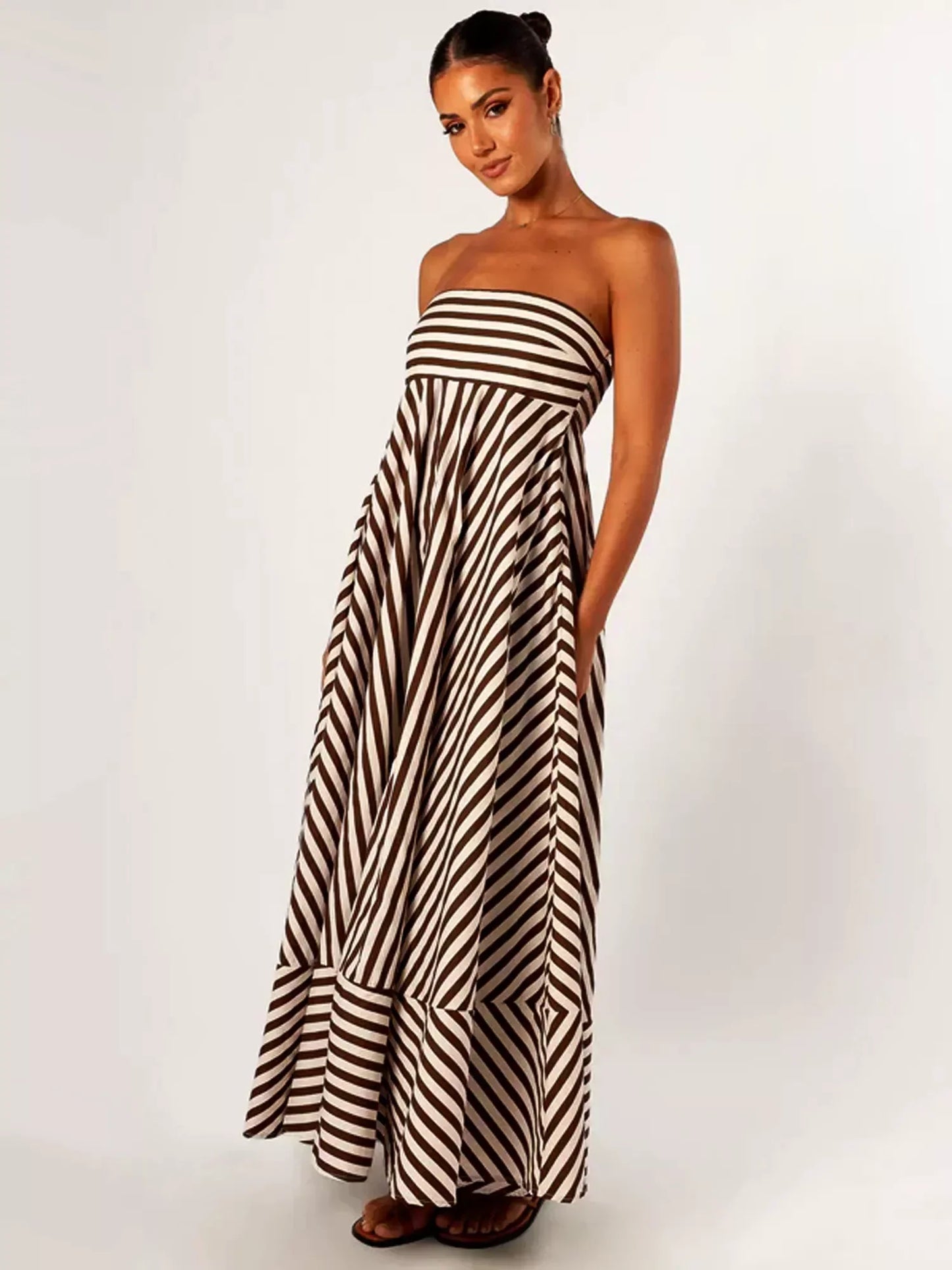 Jayla | Elegant Strapless Maxi Dress for Effortless Style