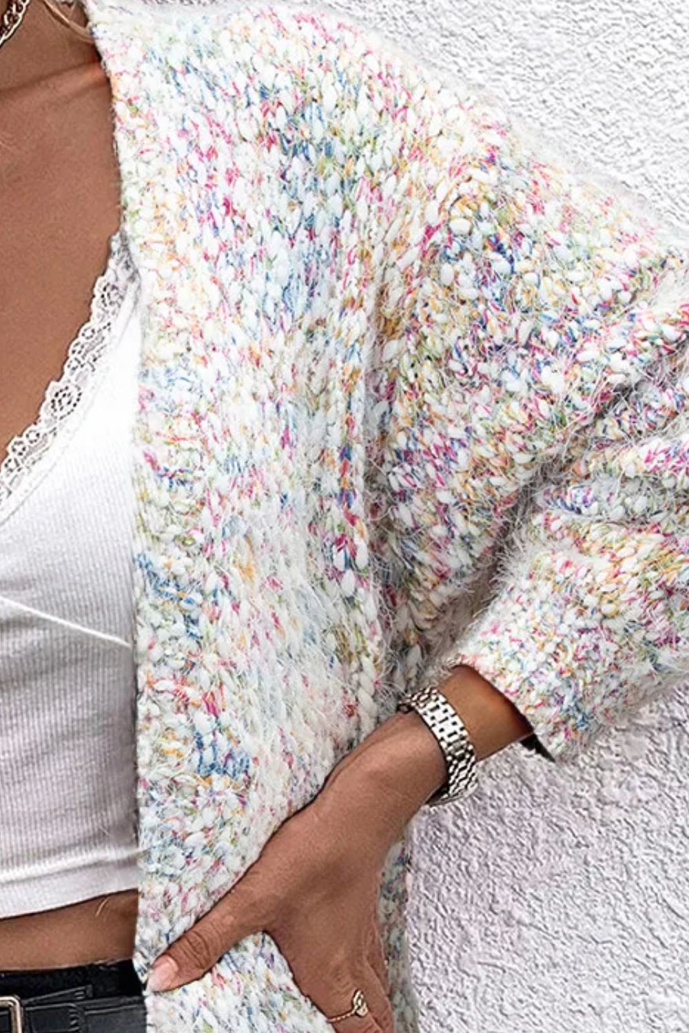 Constance® | Long sleeve open front cardigan with pockets