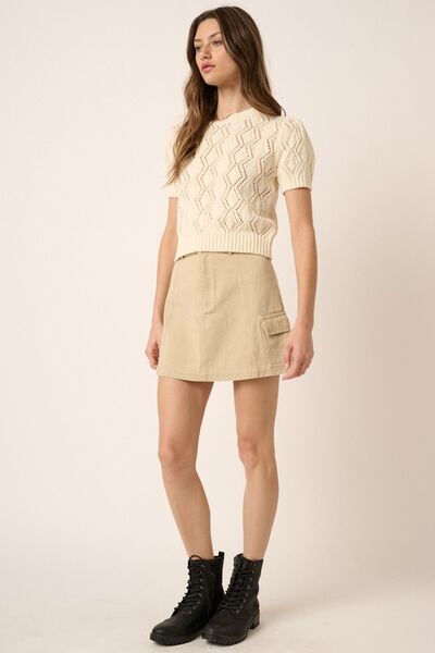 Clementine® | Cargo mini skirt with side pockets