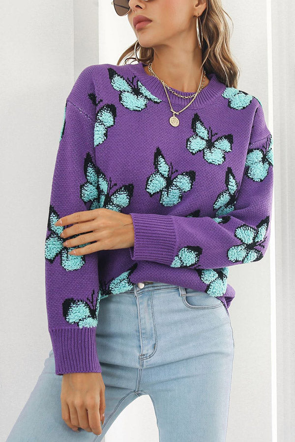 Elena® | Three-dimensional butterfly women's loose autumn and winter long-sleeved sweater