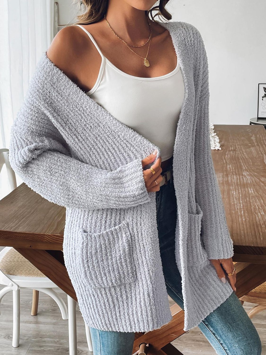 Elisa® | Long sleeve open front cardigan