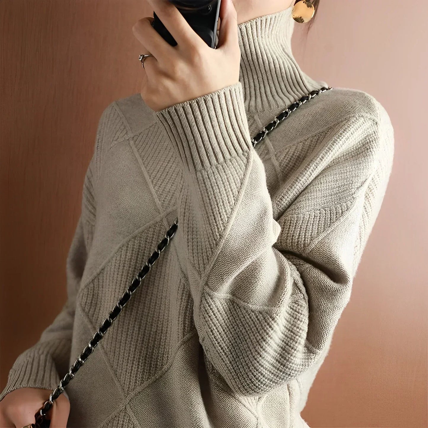 Christina® | Structured turtleneck sweater