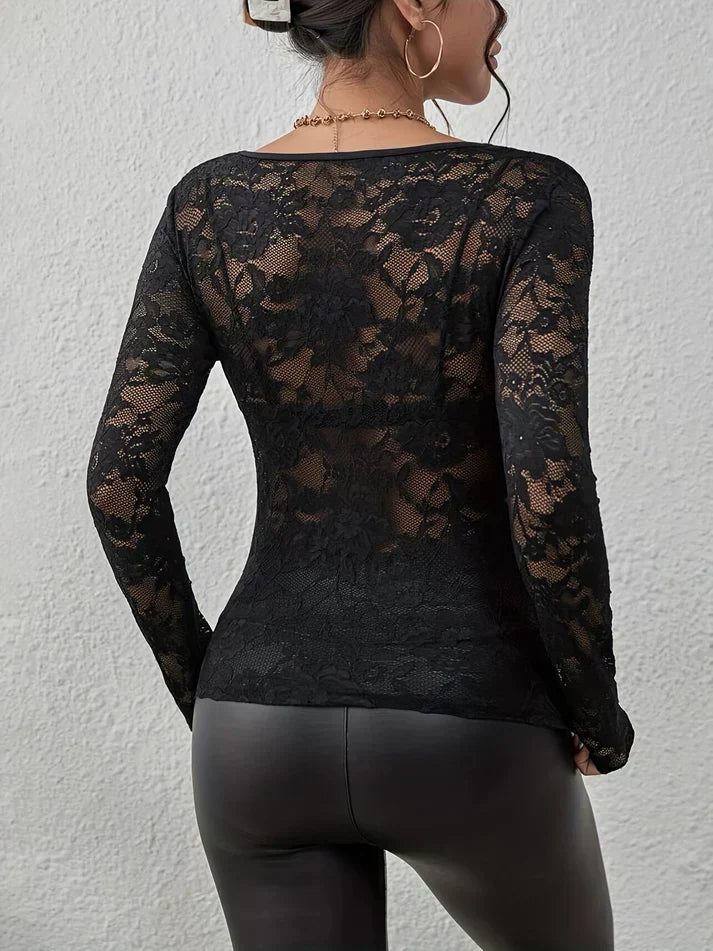 Buckey® | Long Sleeve Top With V-Neck And Lace