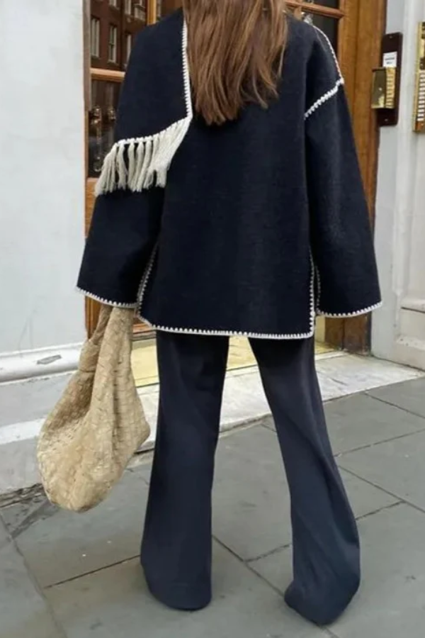 Bianca® | Scarf-Neckline Felt Woolen Coat