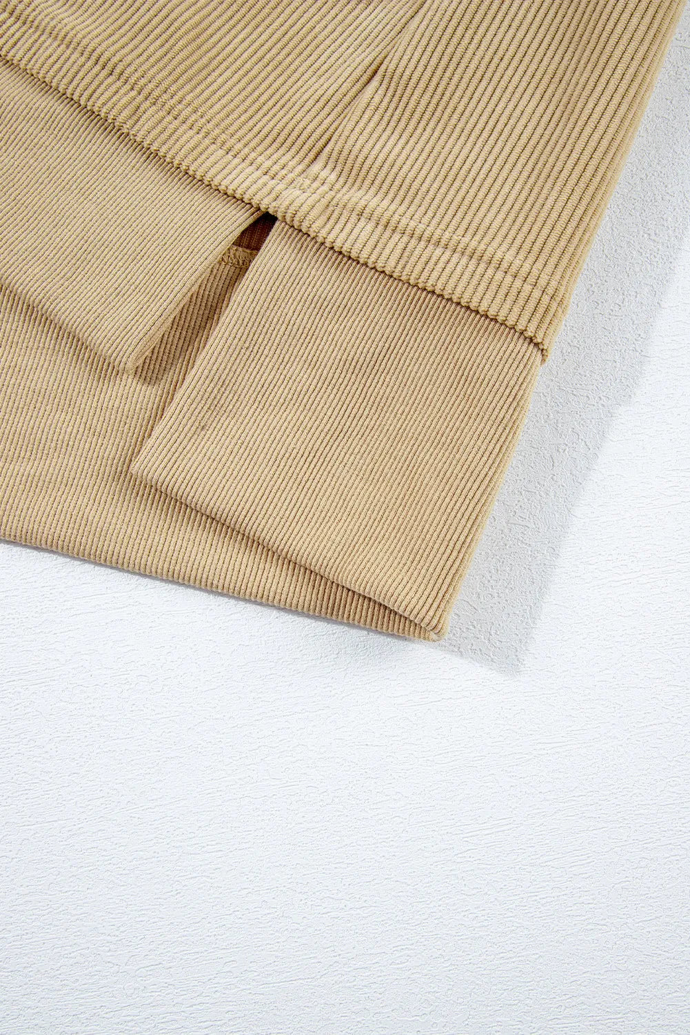 Elena® | Hoodie with a half-length snap fastening and low shoulders