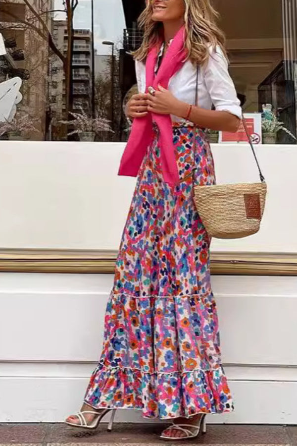 Antonia® | Printed skirt with ruffle hem