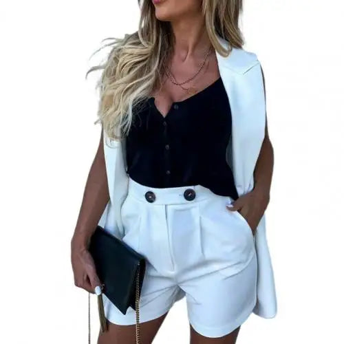 Asela® | Elegant Streetwear-Set Blazer+Shorts