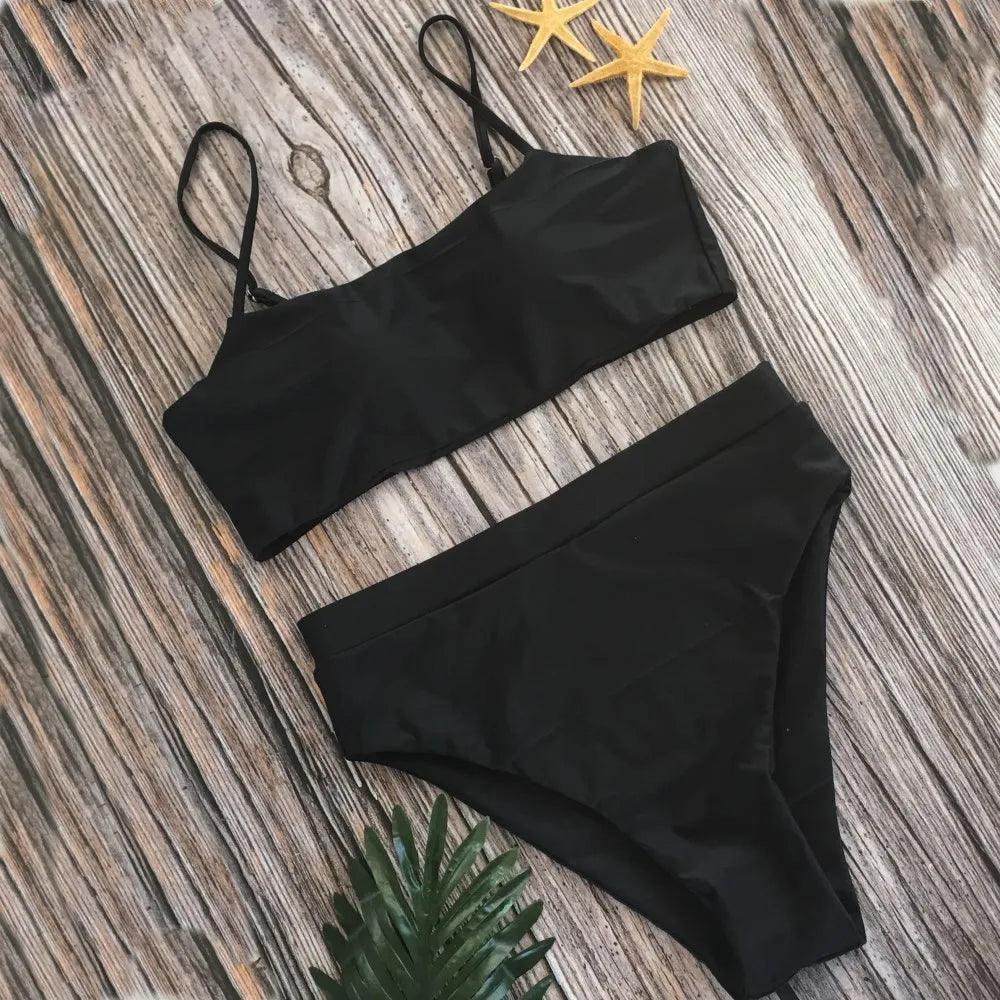 Tracy | Women’s Waisted Bikini Swimsuit - Tummy Control, Padded Two-Piece
