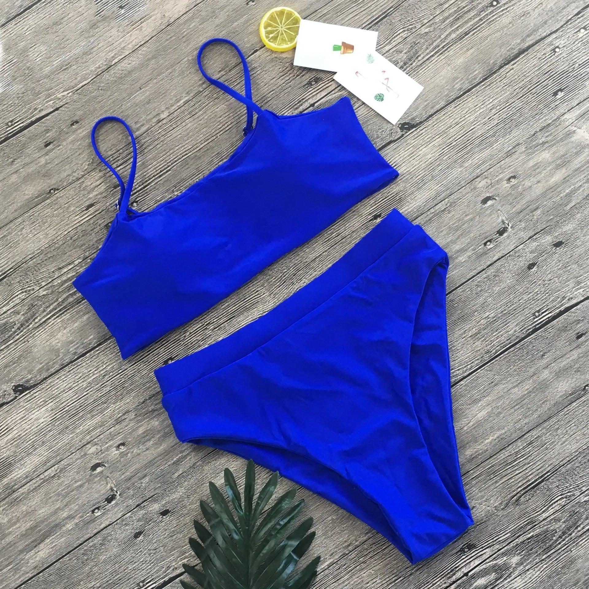 Tracy | Women’s Waisted Bikini Swimsuit - Tummy Control, Padded Two-Piece