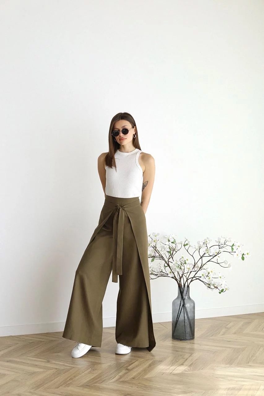 Aurora® | Rosseta Linen Wide Leg Trousers