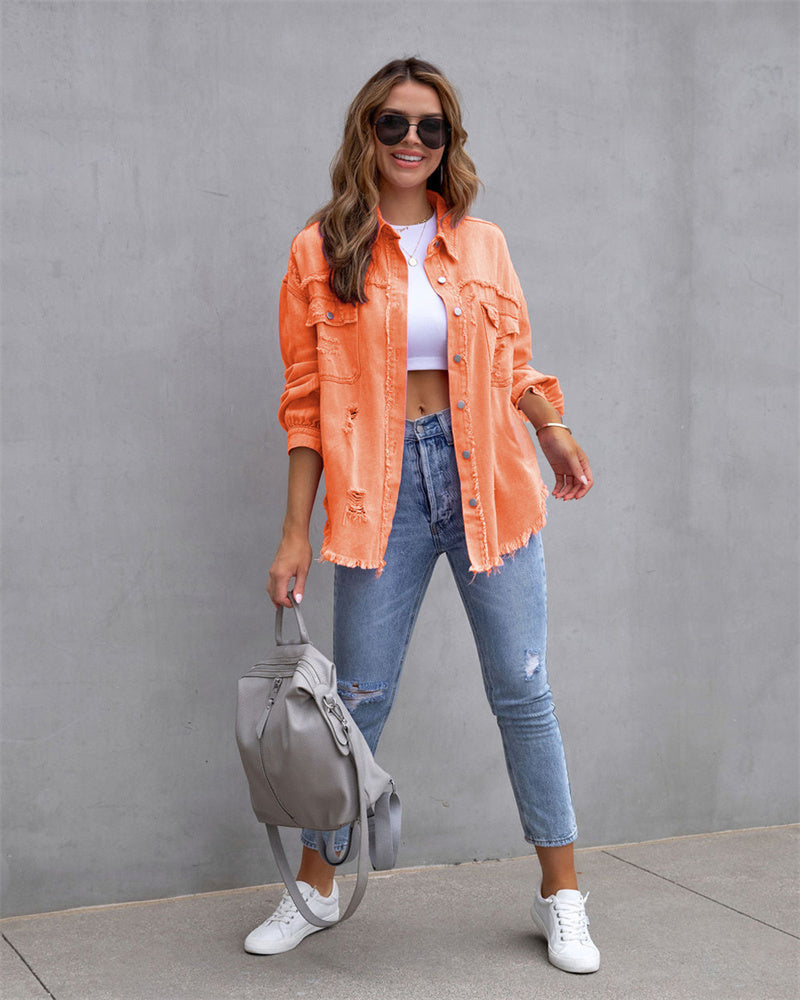 Amalia | Colorful women's denim jacket
