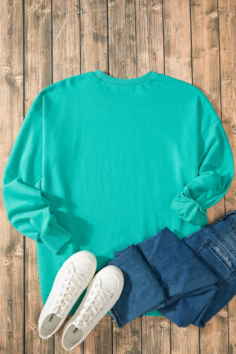 Claudia® | Long-sleeved sweatshirt with a high, low crew neck