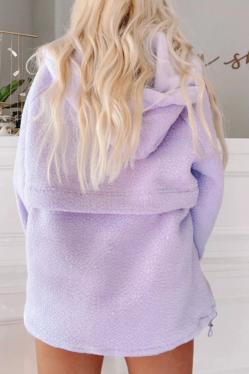 Dominique® | Long sleeve hoodie with drawstring and half zip