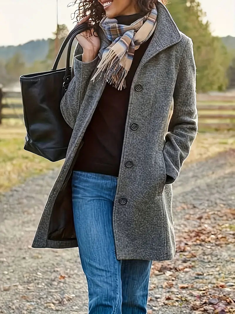 Birte® | Knitted double breasted coat