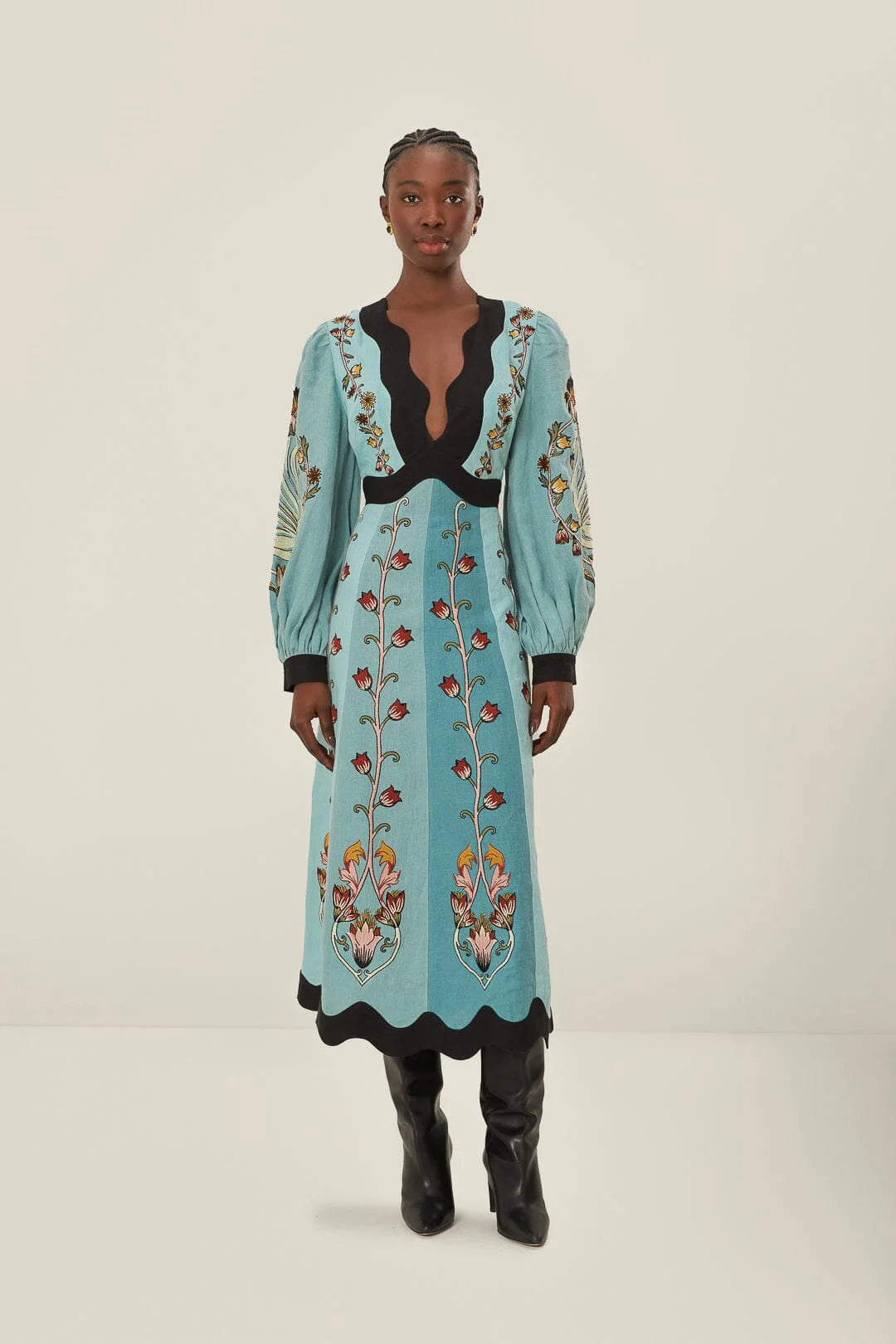 Cheri | Elegant Long Sleeve Midi Dress