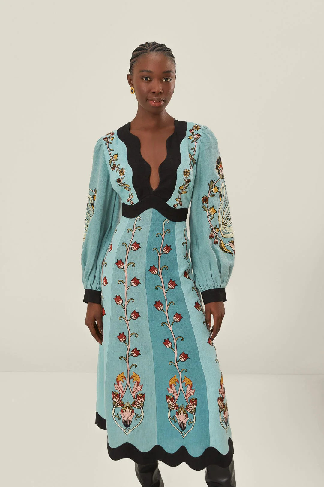 Cheri | Elegant Long Sleeve Midi Dress
