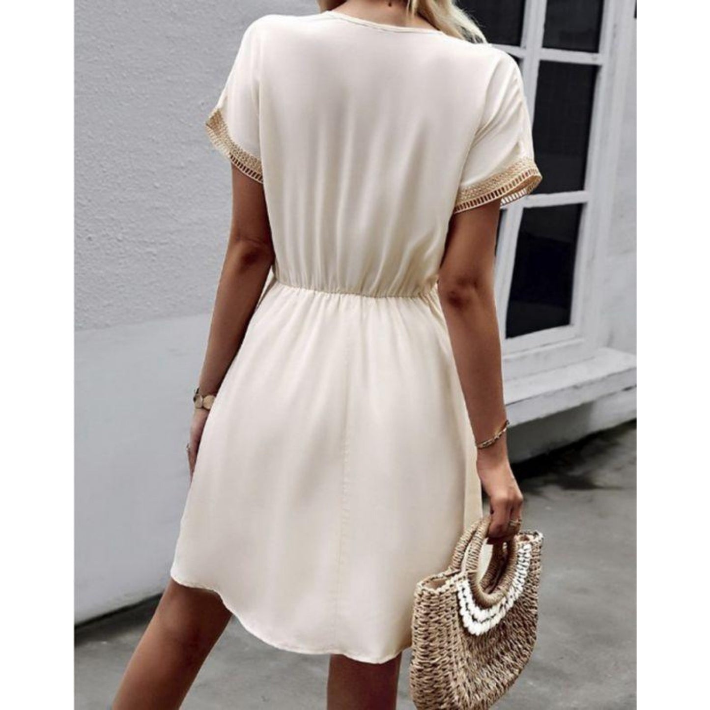 Doris® | Women's mini dress with tassel and drawstring waist