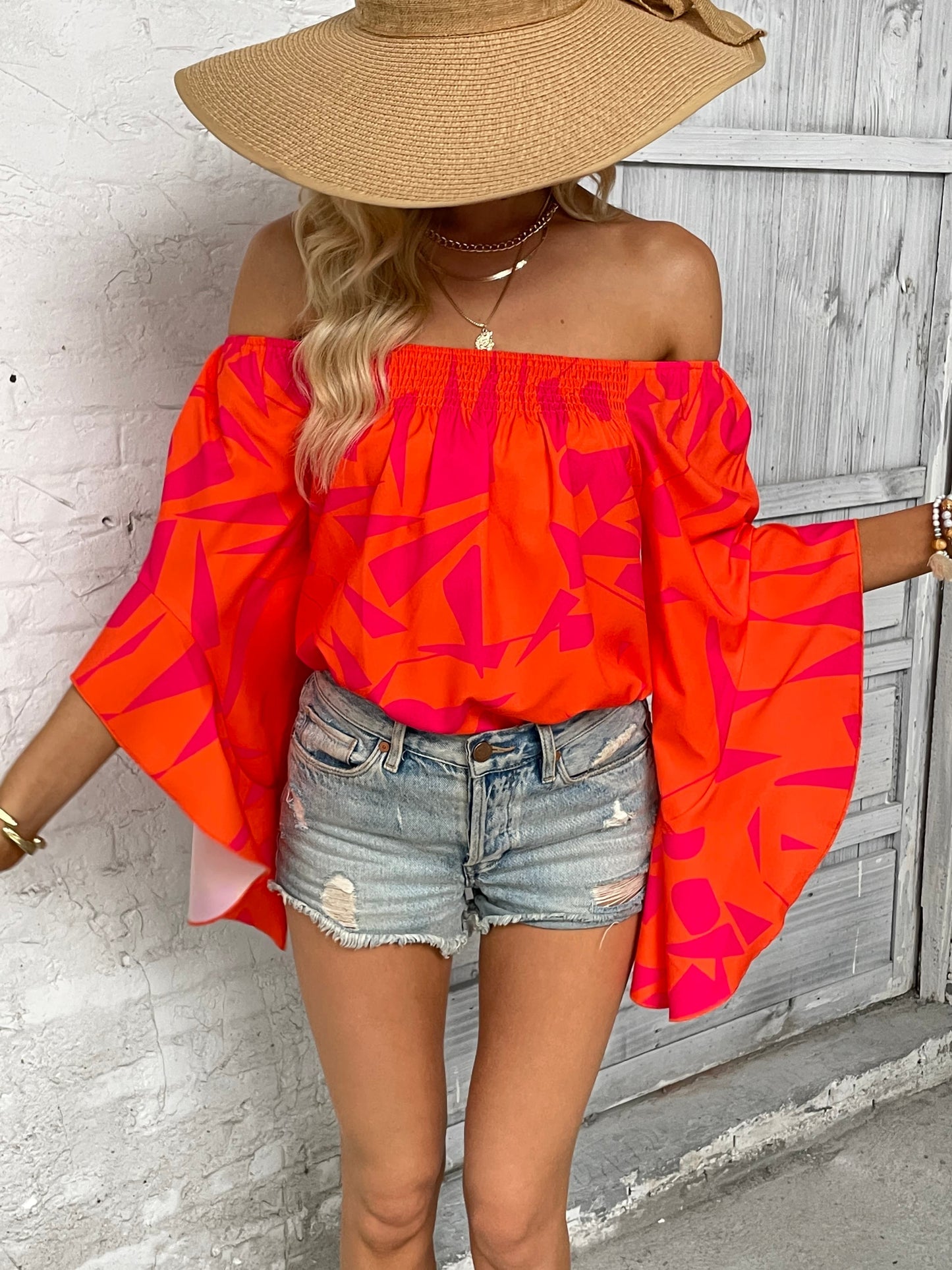 Cora® | Elegant Off-The-Shoulder Blouse With Batwing Sleeves