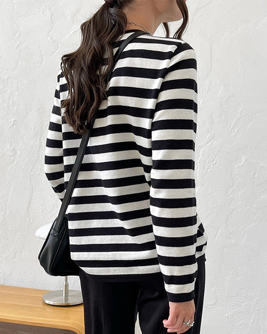 Carmen® | Striped long sleeve blouse for women