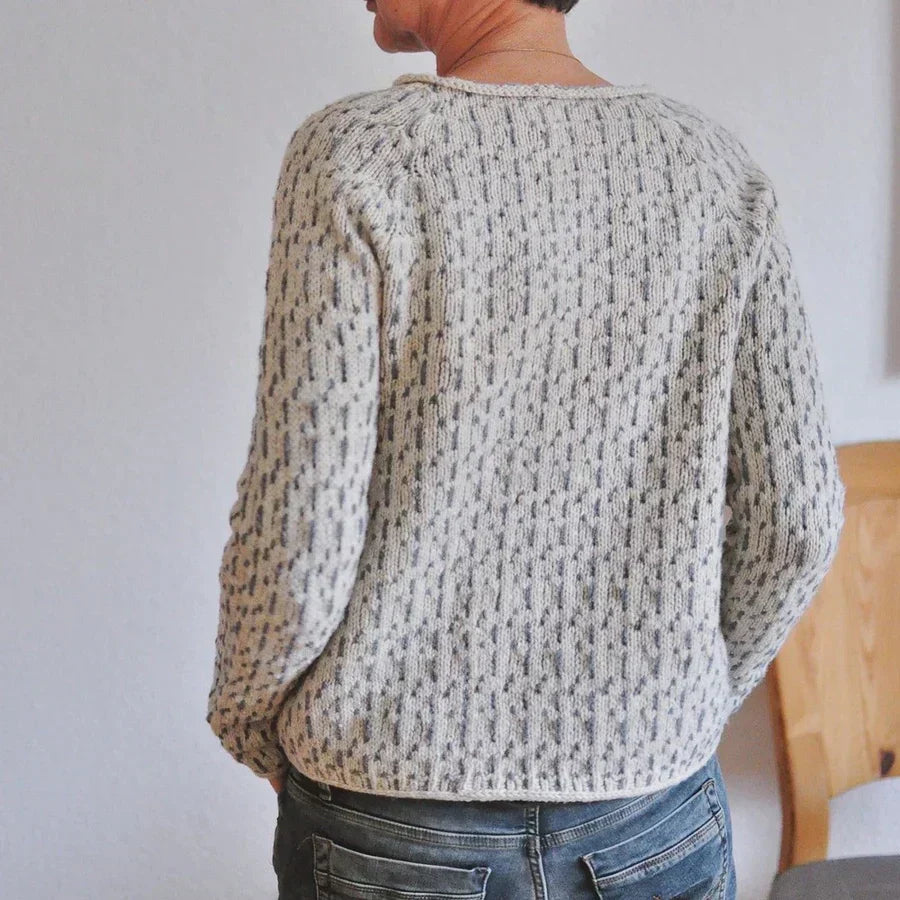 Ariana® | Chic gray sweater with a boot neckline