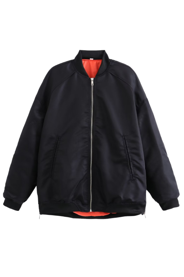 Alina® | Oversized Bomber Loose Biker Jacket