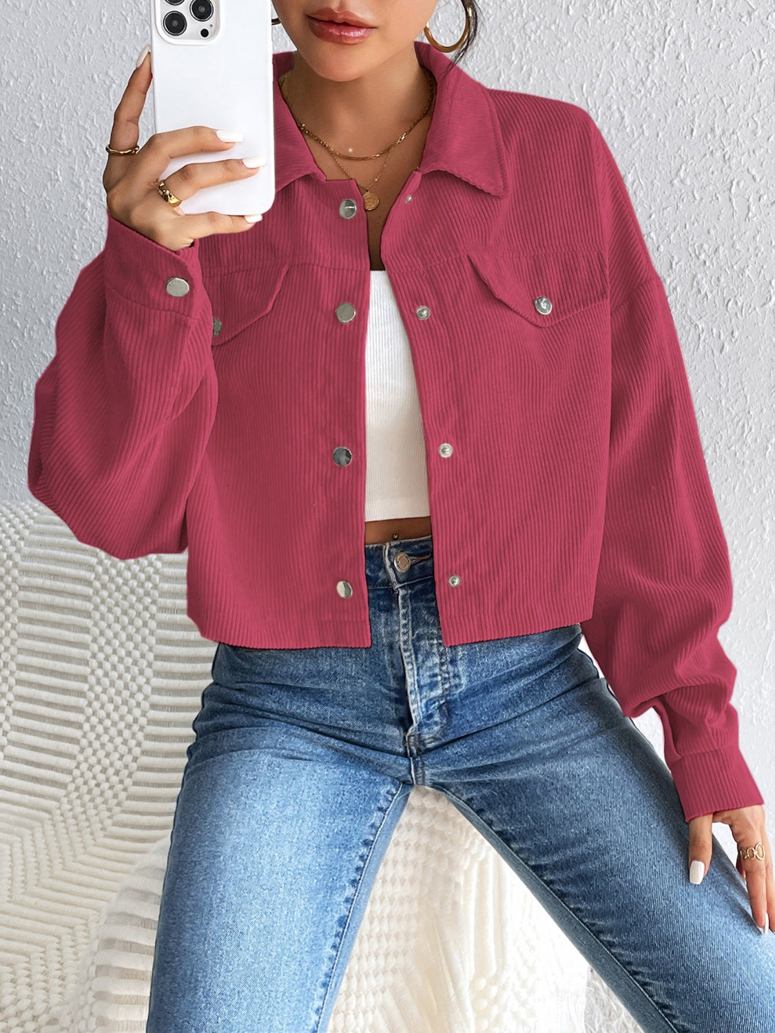 Constance® | Long sleeve jacket with snap fastening