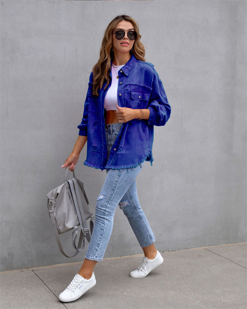 Amalia | Colorful women's denim jacket