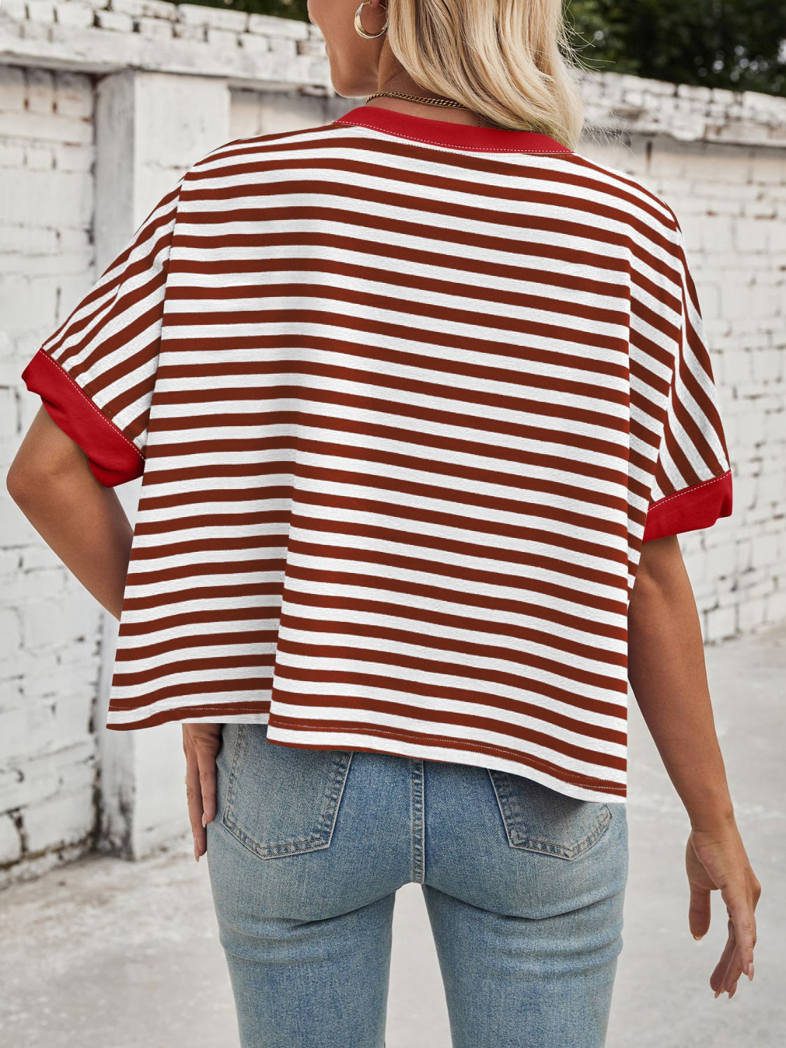 Dolores® | Striped short-sleeved crew-neck t-shirt