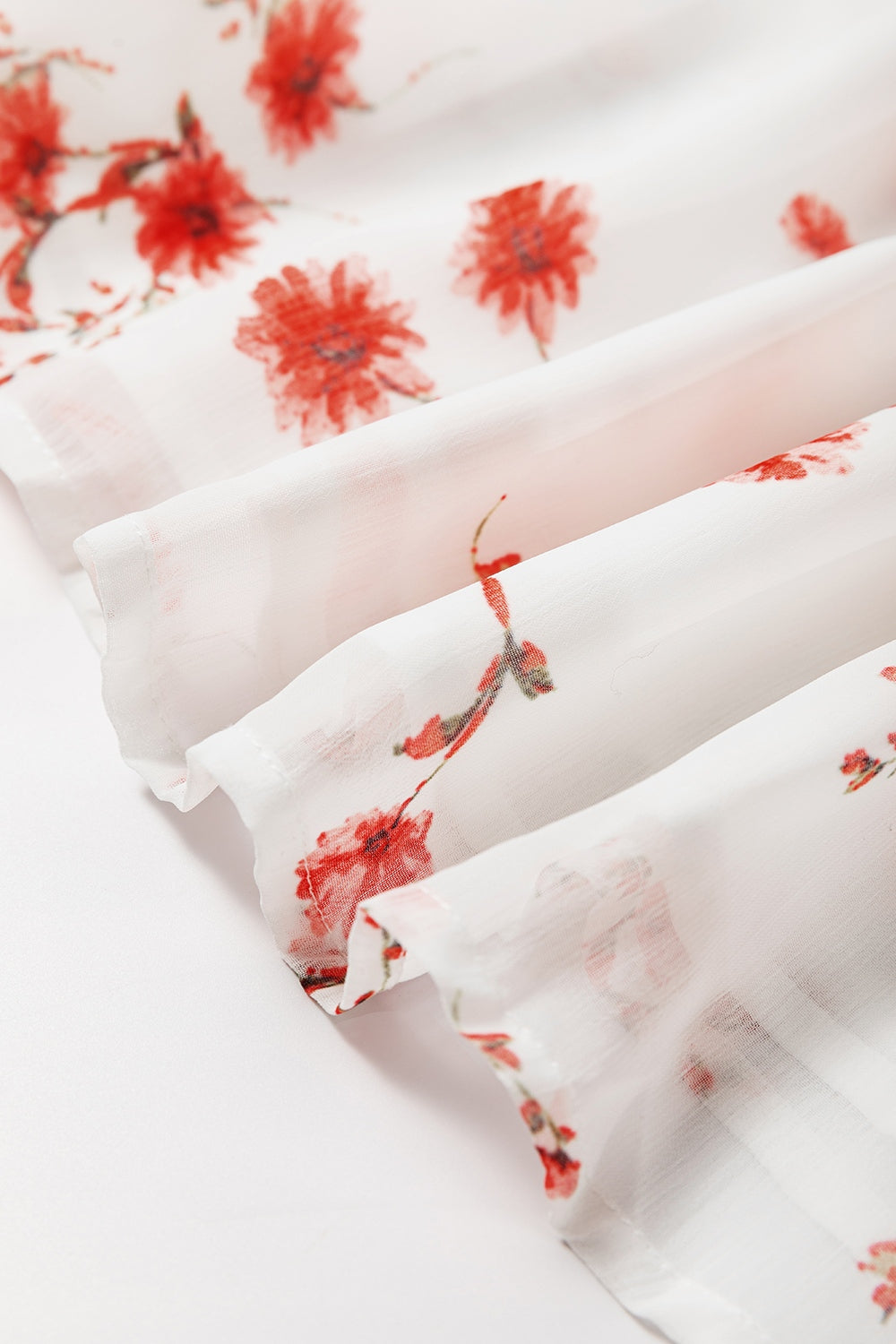 Barbara® | Smocked, off-the-shoulder blouse with flounced sleeves and a floral pattern