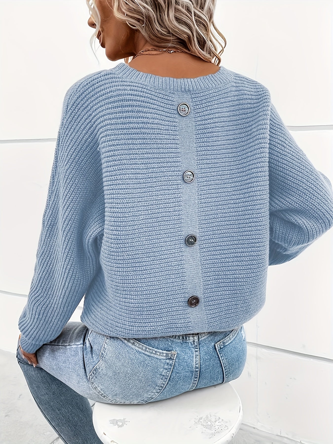 Cora® | Knitted sweater with button placket