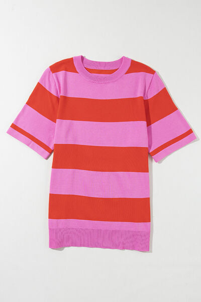 Catalina® | Color block top with a crew neck and half-length sleeves