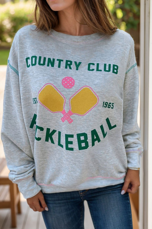 Consuelo® | Pickleball sweatshirt with a crew neck and dropped shoulders
