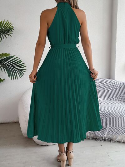 Amelie® | Greek pleated dress with tie waist