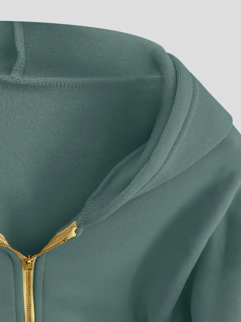 Carmela® | Short zip-up cotton hoodie
