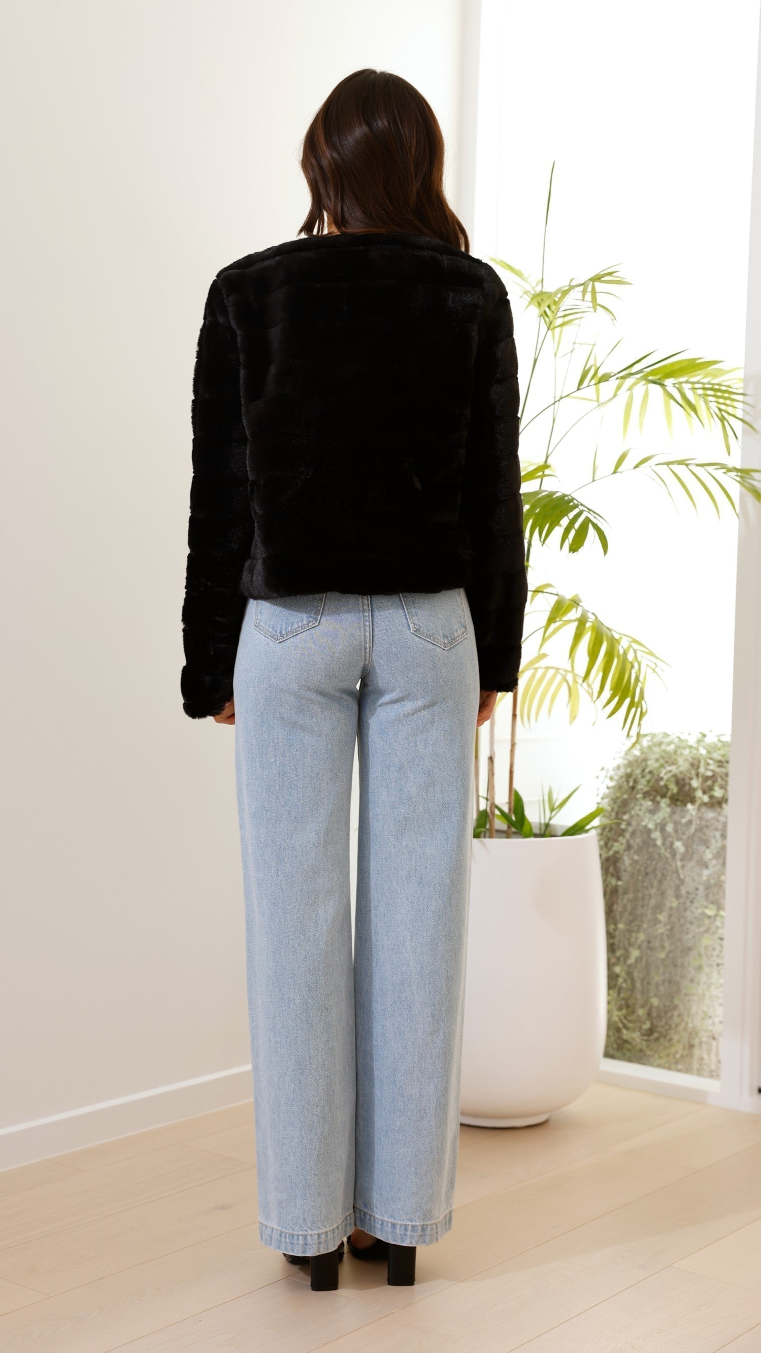 Nancy | Women's Cropped Faux Fur Jacket