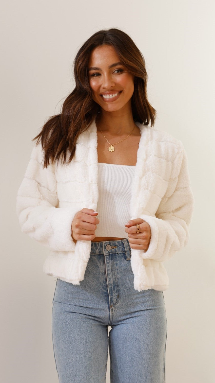 Nancy | Women's Cropped Faux Fur Jacket