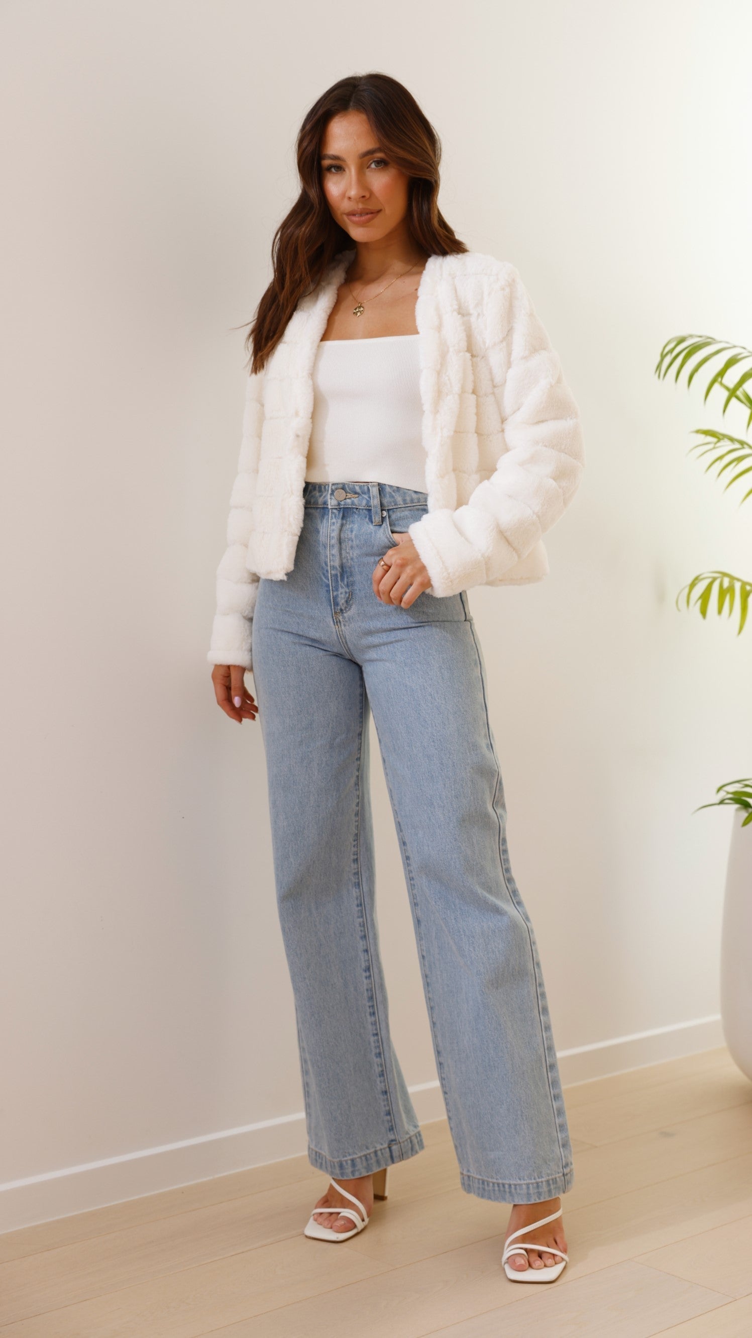 Nancy | Women's Cropped Faux Fur Jacket