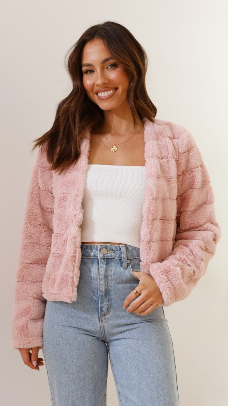Nancy | Women's Cropped Faux Fur Jacket