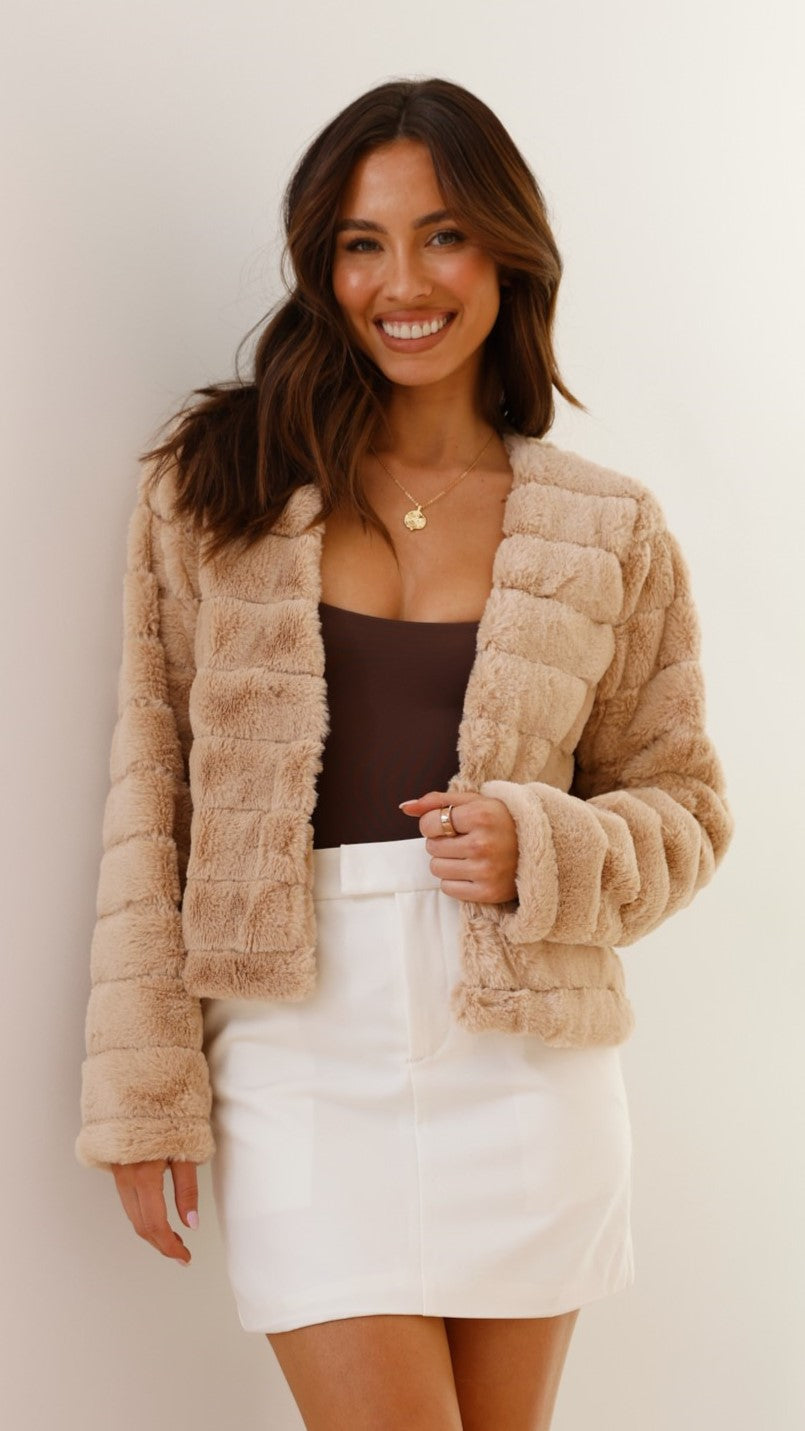 Nancy | Women's Cropped Faux Fur Jacket