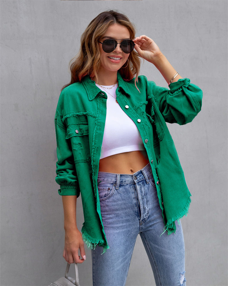 Amalia | Colorful women's denim jacket