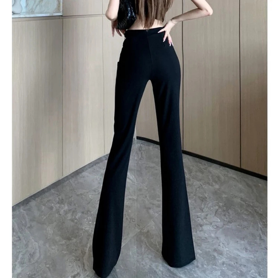 Abigail® | Bootcut trousers women's high-waist bootcut trousers with asymmetrical zip