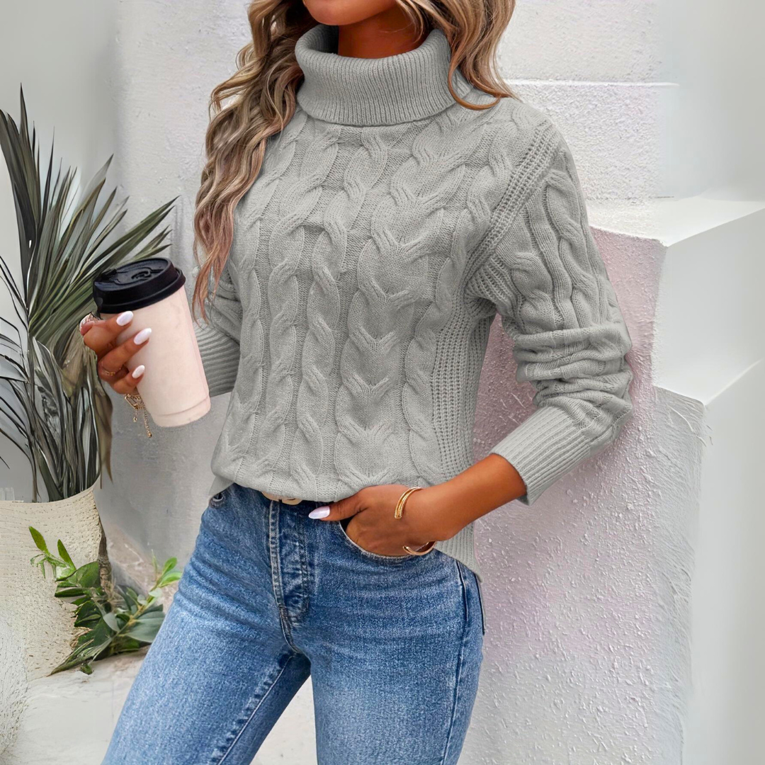 Elara® | Warm knitted turtleneck sweater