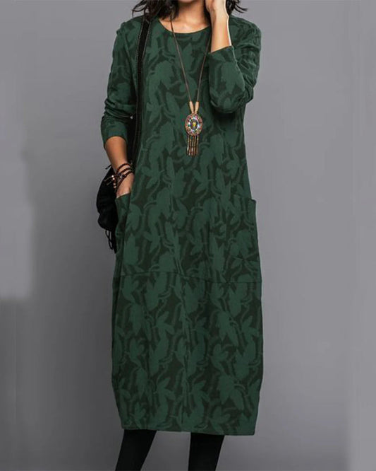 Deva® | Printed Long Sleeve Dress