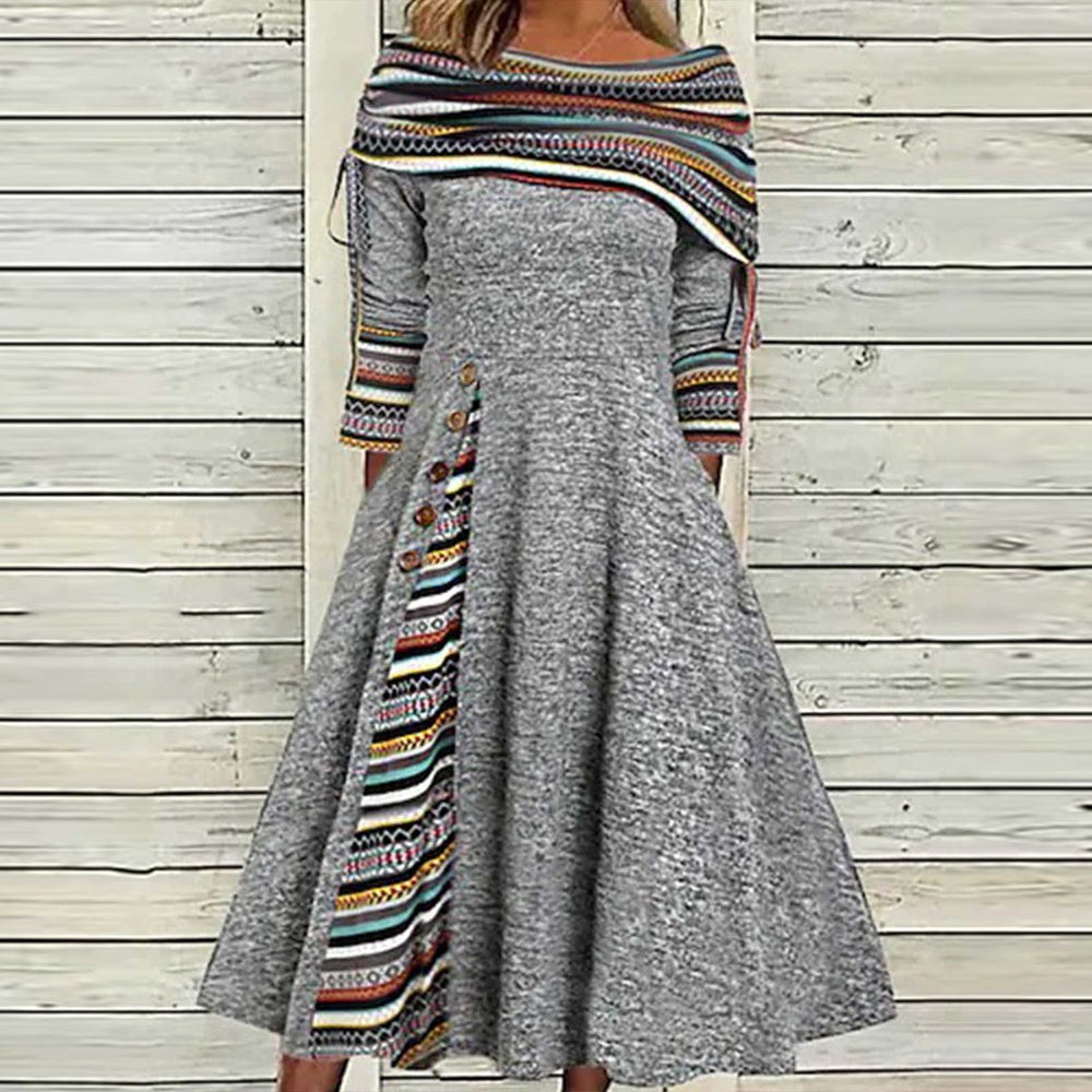Aida® | Cotton dress with a round neckline