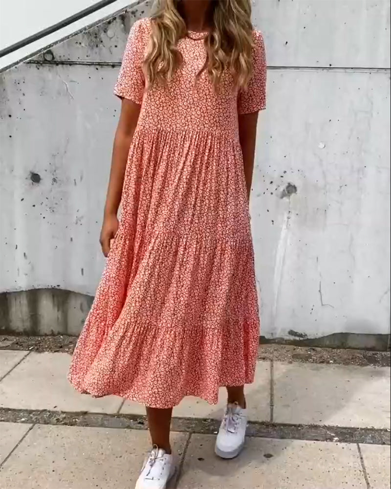 Dolores® | Short sleeve dress with floral print